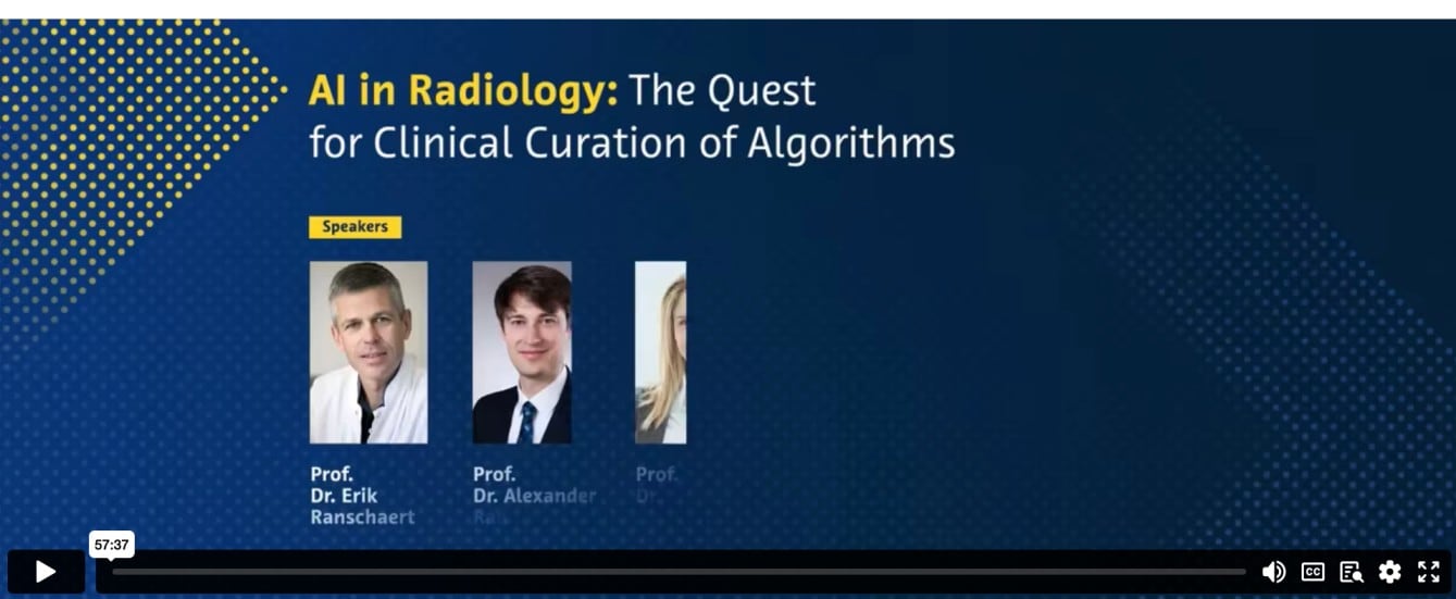 ECR 2022 | AI in Radiology: The Quest for Clinical Curation of Algorithms